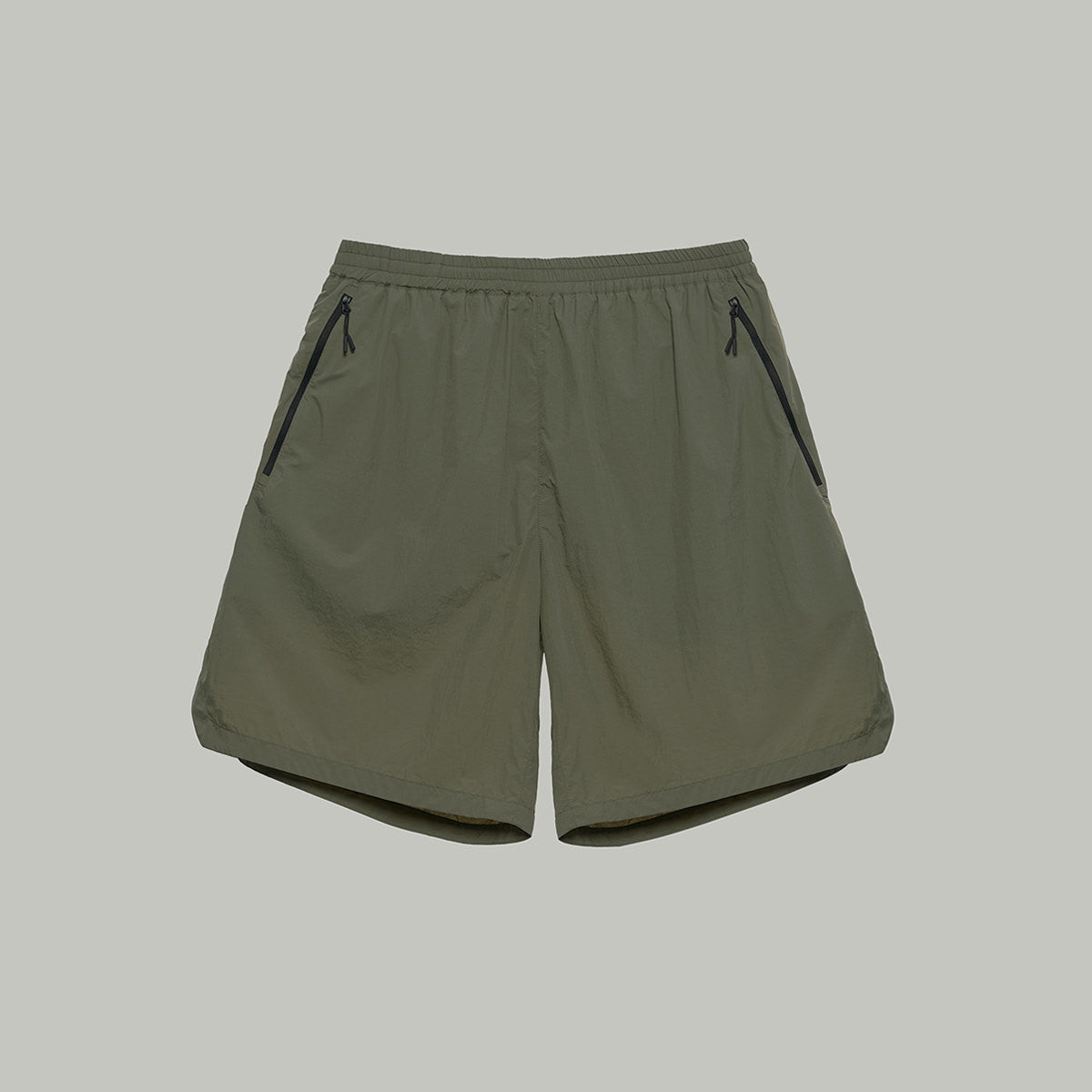 Lightweight Nylon Shorts With Airing KHAKI