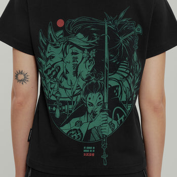 Onna-Bugeisha Women T-Shirt RD-OBWTS BLACK