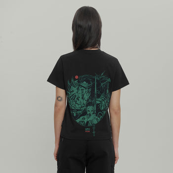 Onna-Bugeisha Women T-Shirt RD-OBWTS BLACK