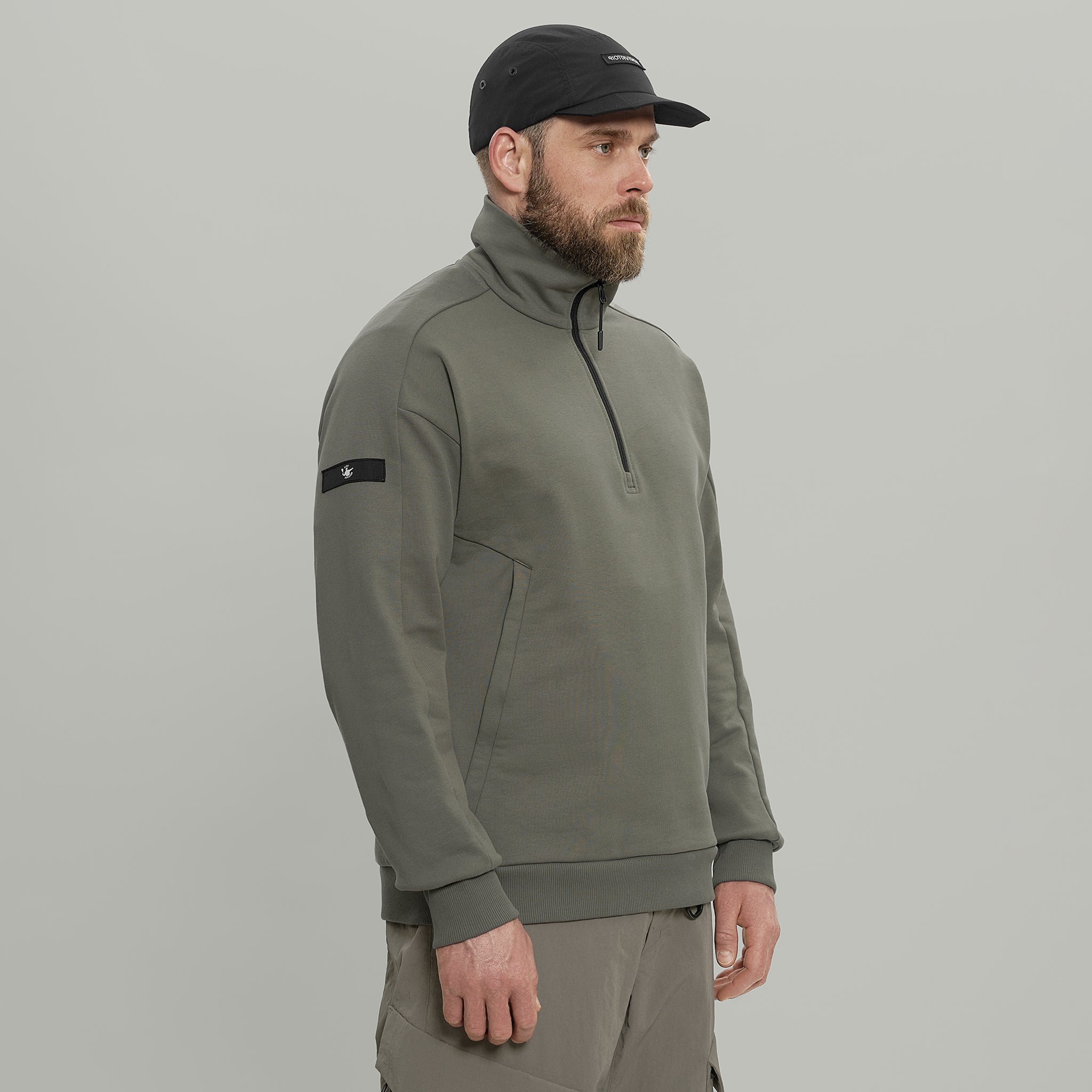 Half Zip Sweatshirt Gen.1 RD-HLFZPSS_GEN.1 GREY – RIOT DIVISION