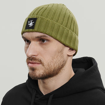 Merino Beanie Hat RD Logo RD-MRNBHRDL GREEN