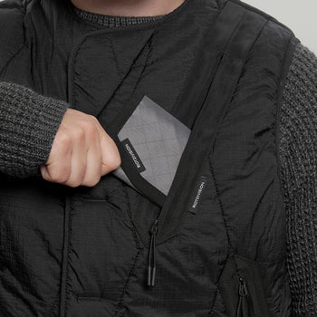 Diagonal Pocket Vest Gen.1 RD-DGNLPV_GEN.1 (FW25) BLACK