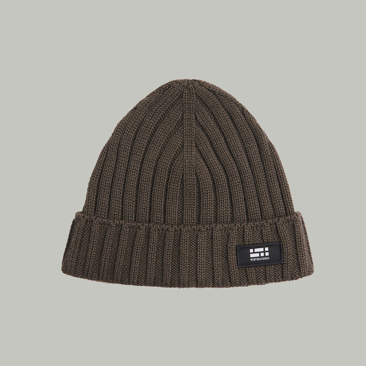 Merino Beanie Hat Morse Code Logo RD-MRNBHMCL KHAKI