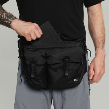 3CH0 2 Pockets Waist Bag Gen.1 RD-3CH02PWB_GEN.1 BLACK