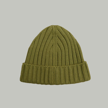 Merino Beanie Hat Morse Code Logo RD-MRNBHMCL GREEN