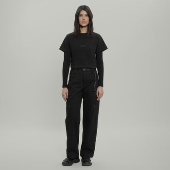 Civil Wide Cargo Cotton Pants Women Gen.2 RD-CWCCPW_GEN.2 BLACK