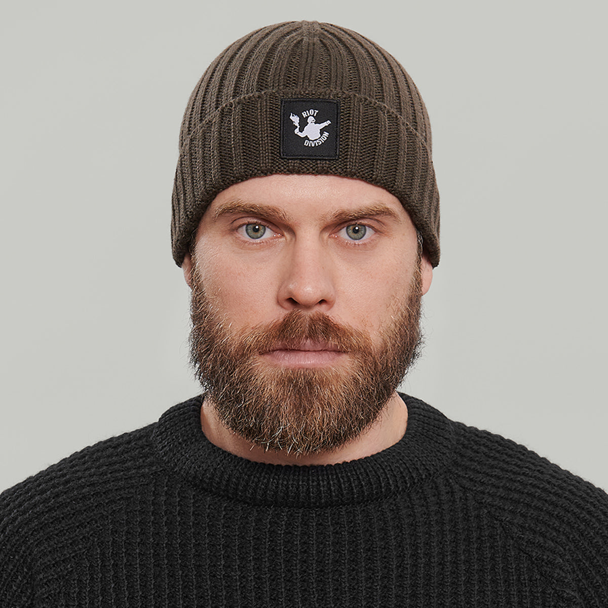Merino Beanie Hat RD Logo RD-MRNBHRDL KHAKI