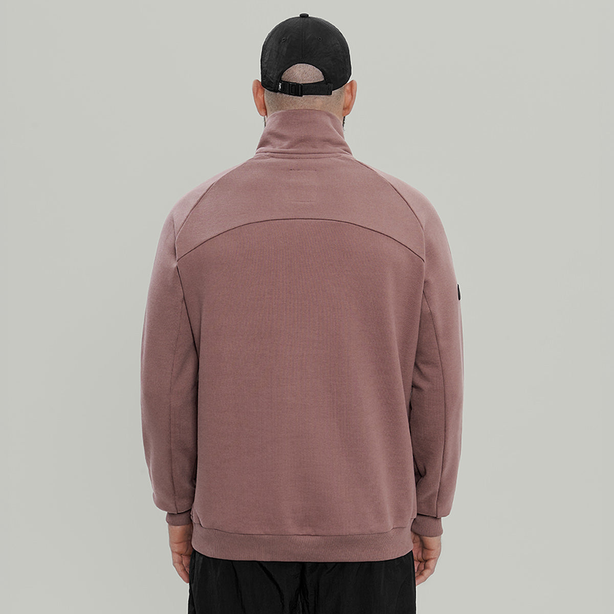 トップス epine line half zip sweat pink Half Zip Pullover Pink