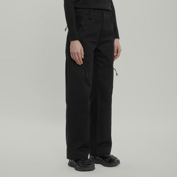 Civil Wide Cargo Cotton Pants Women Gen.2 RD-CWCCPW_GEN.2 BLACK