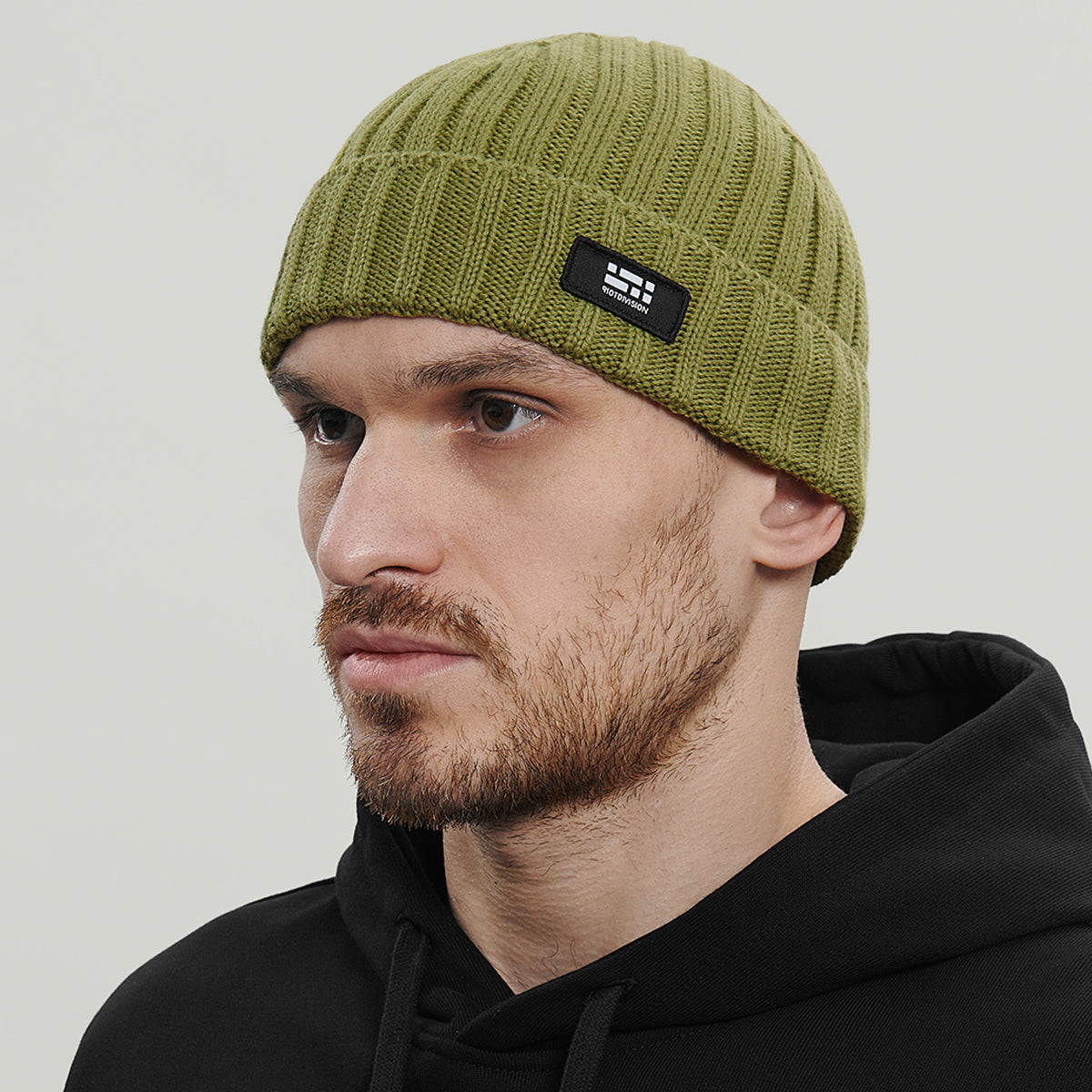 Merino Beanie Hat Morse Code Logo RD-MRNBHMCL GREEN
