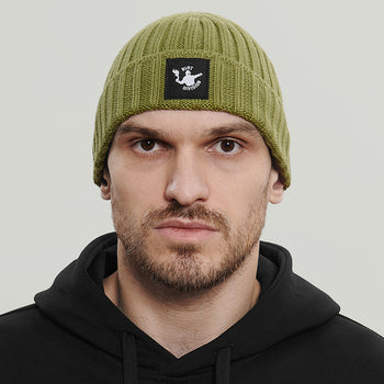 Merino Beanie Hat RD Logo RD-MRNBHRDL GREEN
