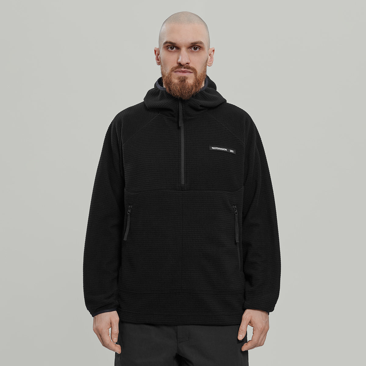 Half Zip Fleece Hoodie Gen.2 RD-HZFH_GEN.2 BLACK