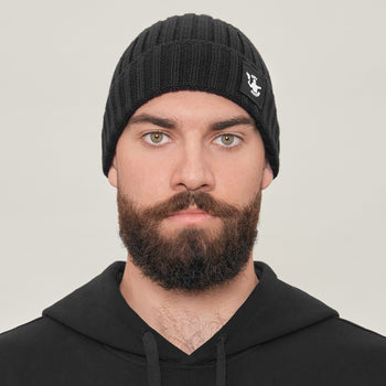 Merino Beanie Hat RD Logo RD-MRNBHRDL BLACK