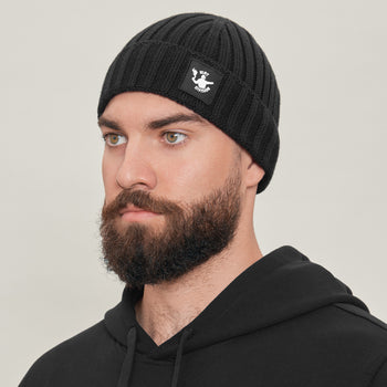 Merino Beanie Hat RD Logo RD-MRNBHRDL BLACK