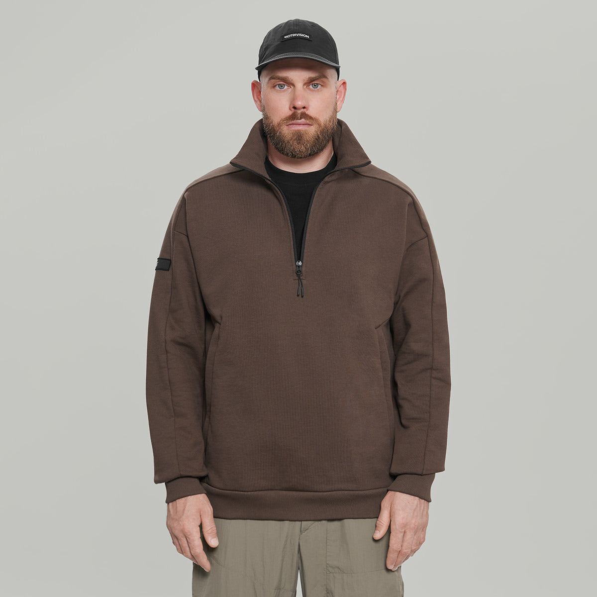 Half Zip Sweatshirt Gen.1 RD-HLFZPSS_GEN.1 BROWN