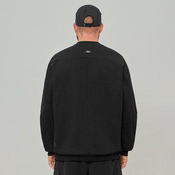 Diagonal Nylon Pocket Sweatshirt Gen.1 RD-DGNLNPSS_GEN.1 BLACK