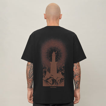 Lighthouse Of Alexandria T-Shirt RD-LOATS BLACK